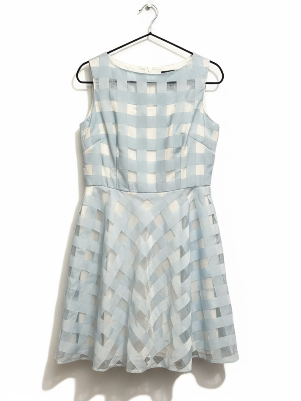 Katherine Kelly Blue Polyester Chiffon Fit & Flare Dress Size 12